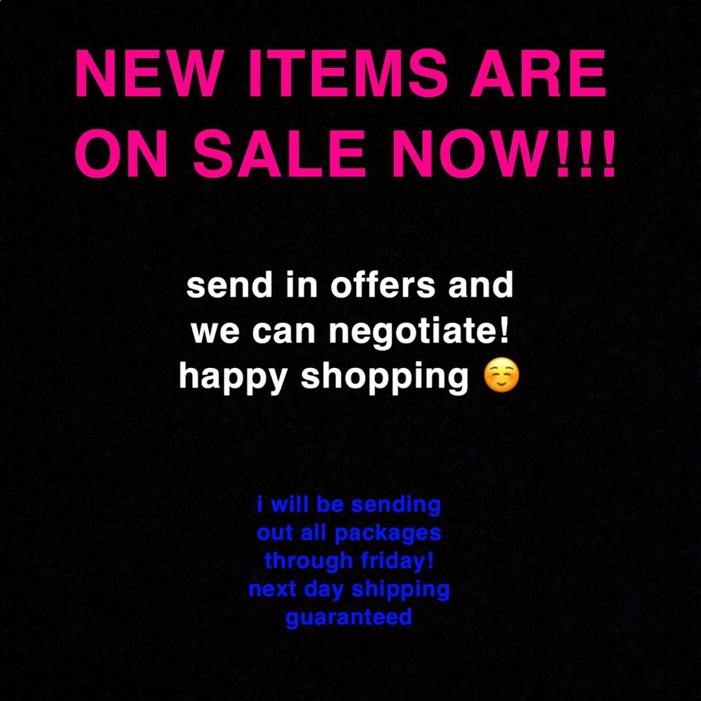 NEW ITEMS IN STOCK
